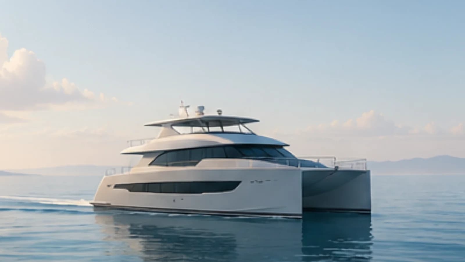 Иллюстрация заявки на покупку яхты: моторный катамаран 40-48 ft, регион Европа